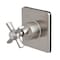 Kingston Brass KS3048ZX Three-Way Diverter Valve W/Sgl-Handle & Square Plate, Nickel KS3048ZX - alternate 1